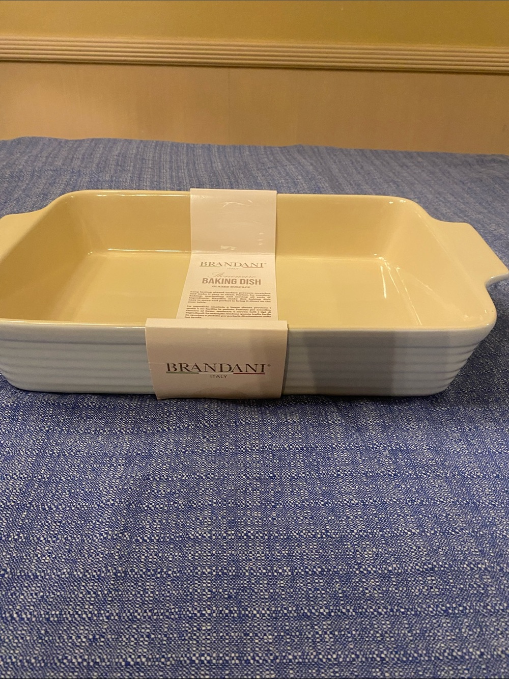 Extra Large White/Cream Ceramic Baking Dish. Brandani -NWT